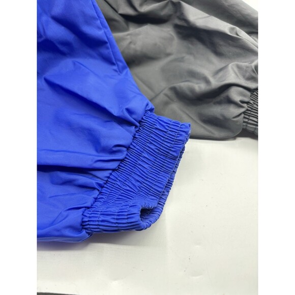 Adidas Windbreaker Jacket Mens M Colorblock White Blue Black Hooded Full Zip - Picture 10 of 16